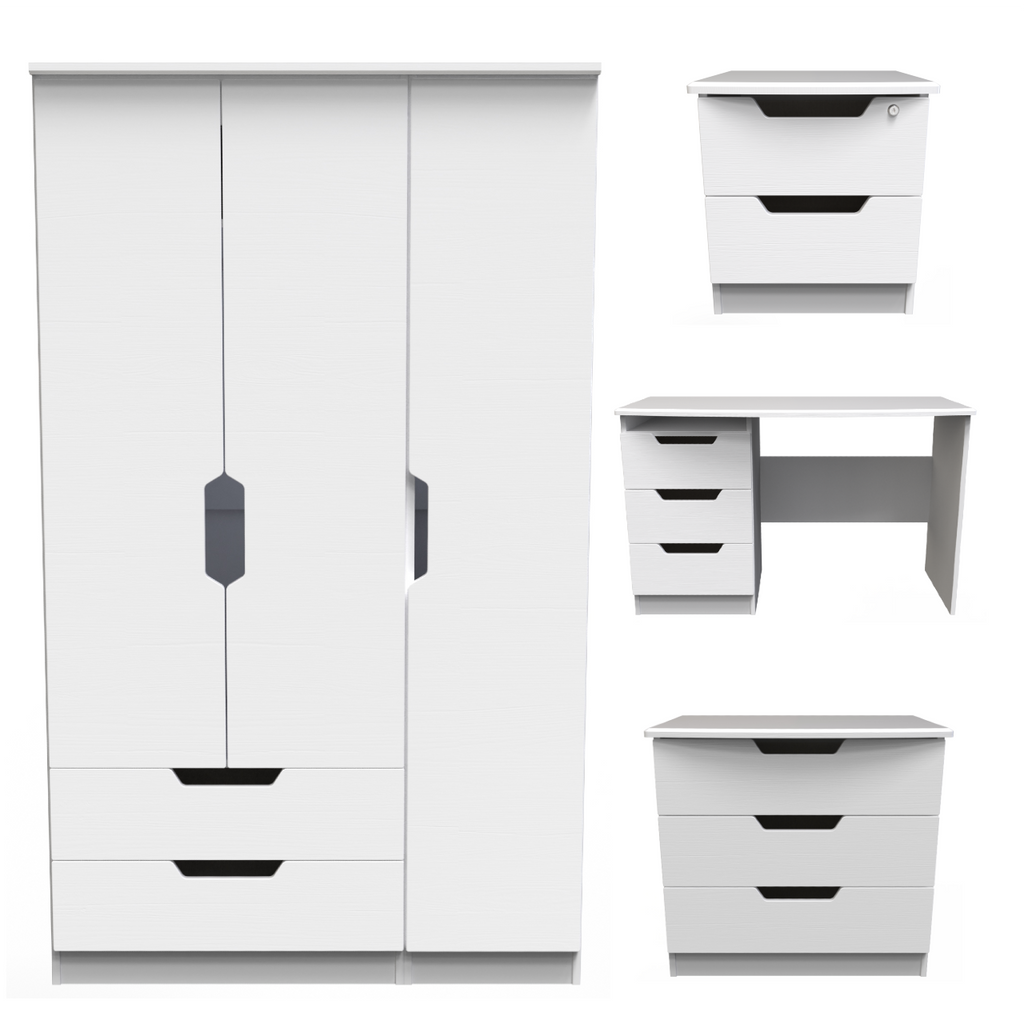 Bella White Ash Bedroom Set 8