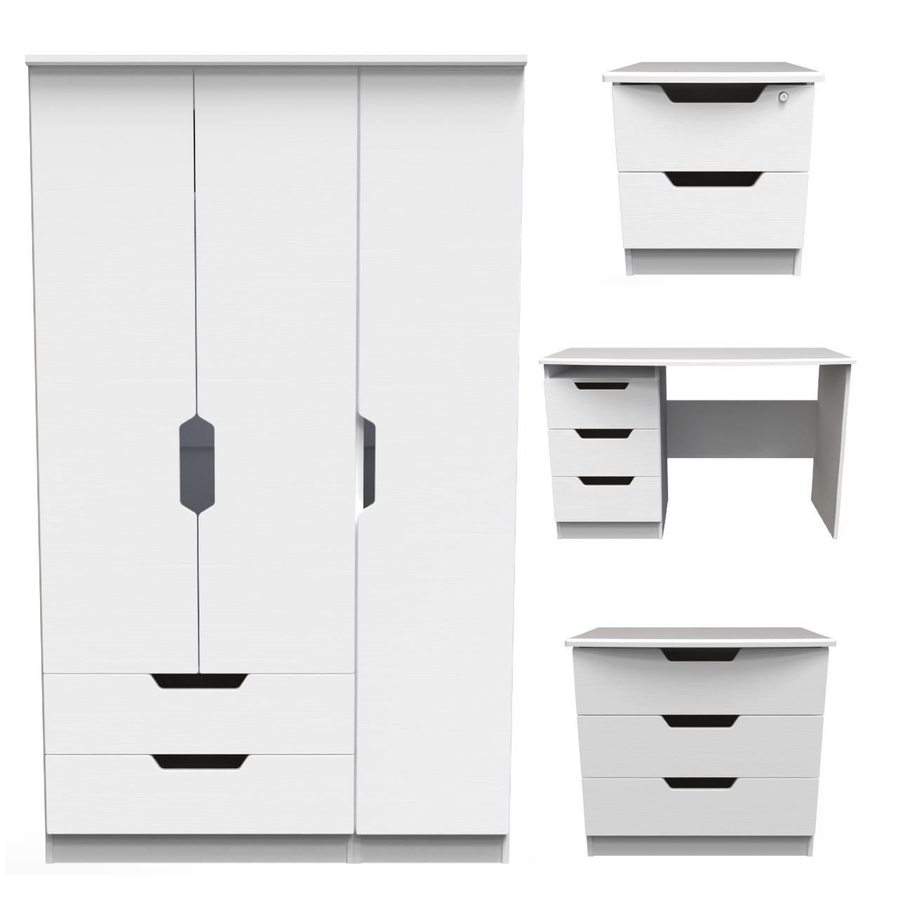 Bella White Ash Bedroom Set 8