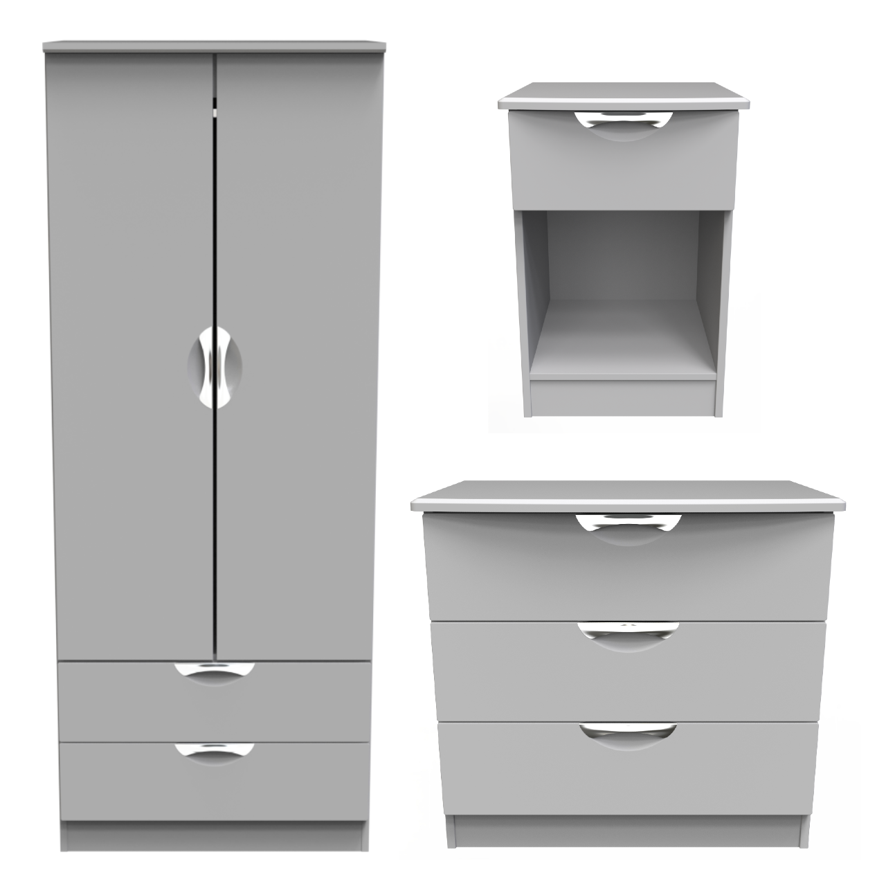 Flora Grey Ash Bedroom Set 2