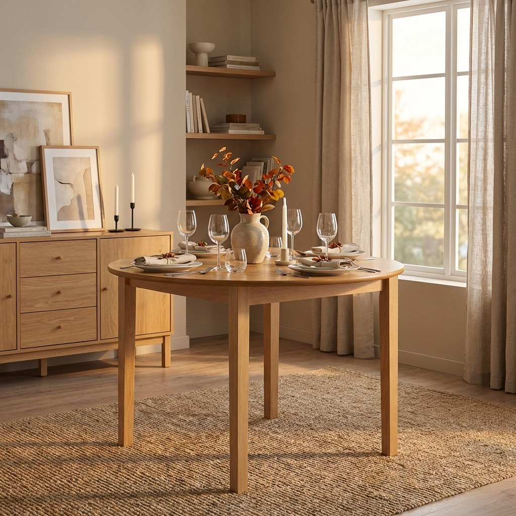 Easton 4 Seater Circular Dining Table