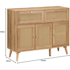 Manila Rattan 3 Door 2 Drawer Sideboard