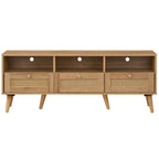 Manila Rattan 3 Drawer Wide TV Stand Bench Unit