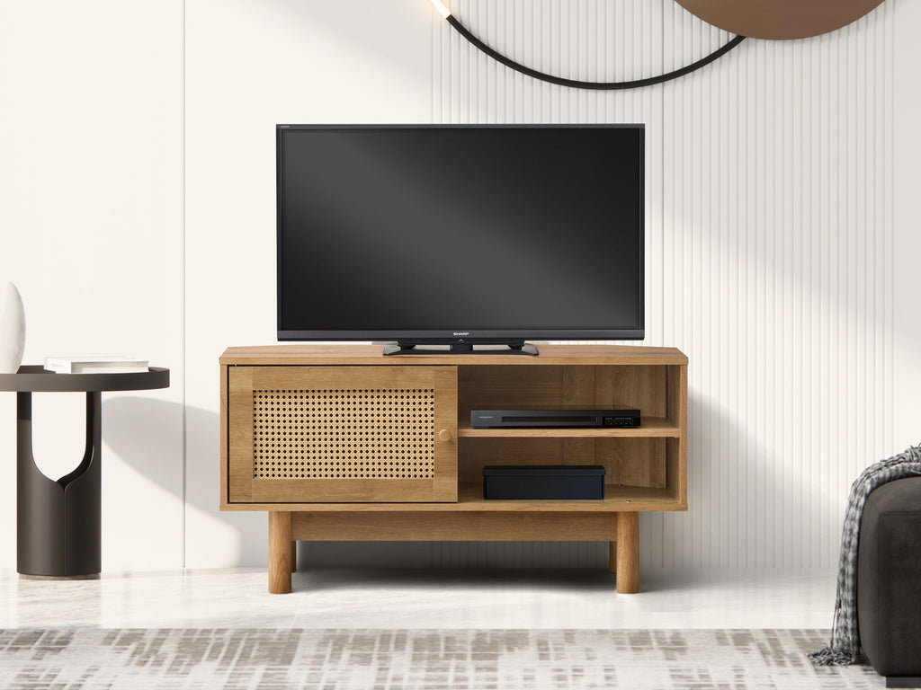Manila Rattan 1 Door Corner TV Stand Unit