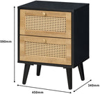 Manila Rattan 7 Drawer Chest 3 Piece Bedroom Set