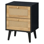 Manila Rattan 2 Drawer Bedside Table