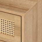 Manila Rattan 2 Drawer Bedside Table