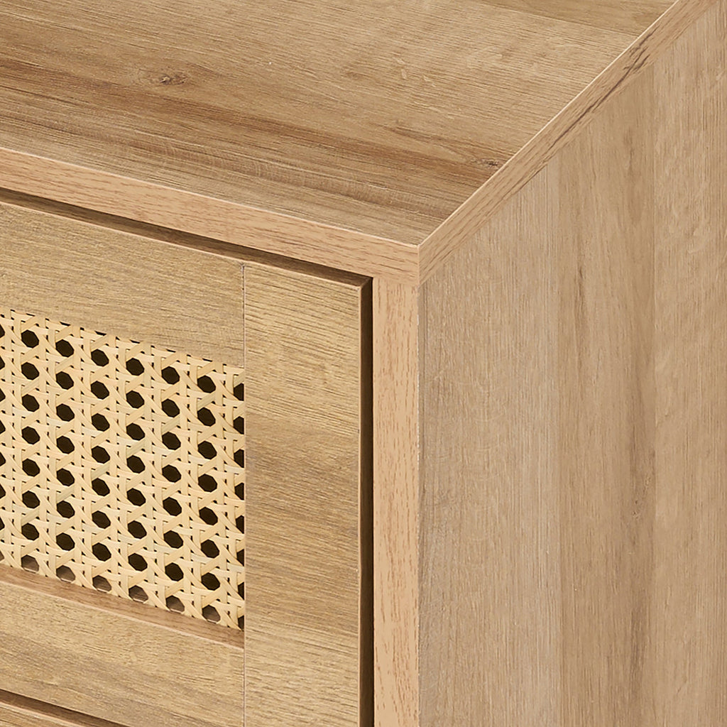 Manila Rattan 7 Drawer Chest 3 Piece Bedroom Set