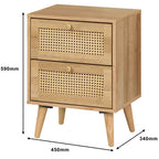 Manila Rattan 2 Door Wardrobe 3 Piece Bedroom Set