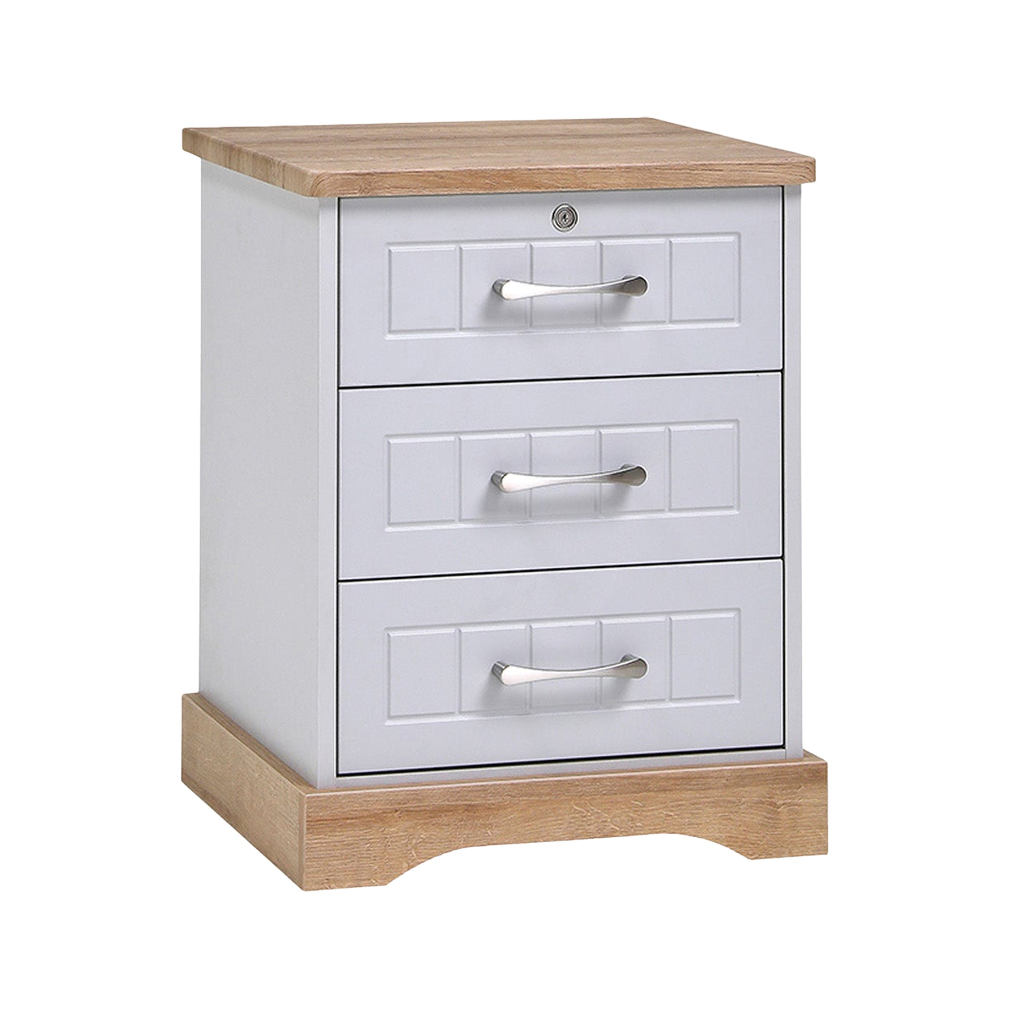 Davenport 3 Drawer Bedside Table