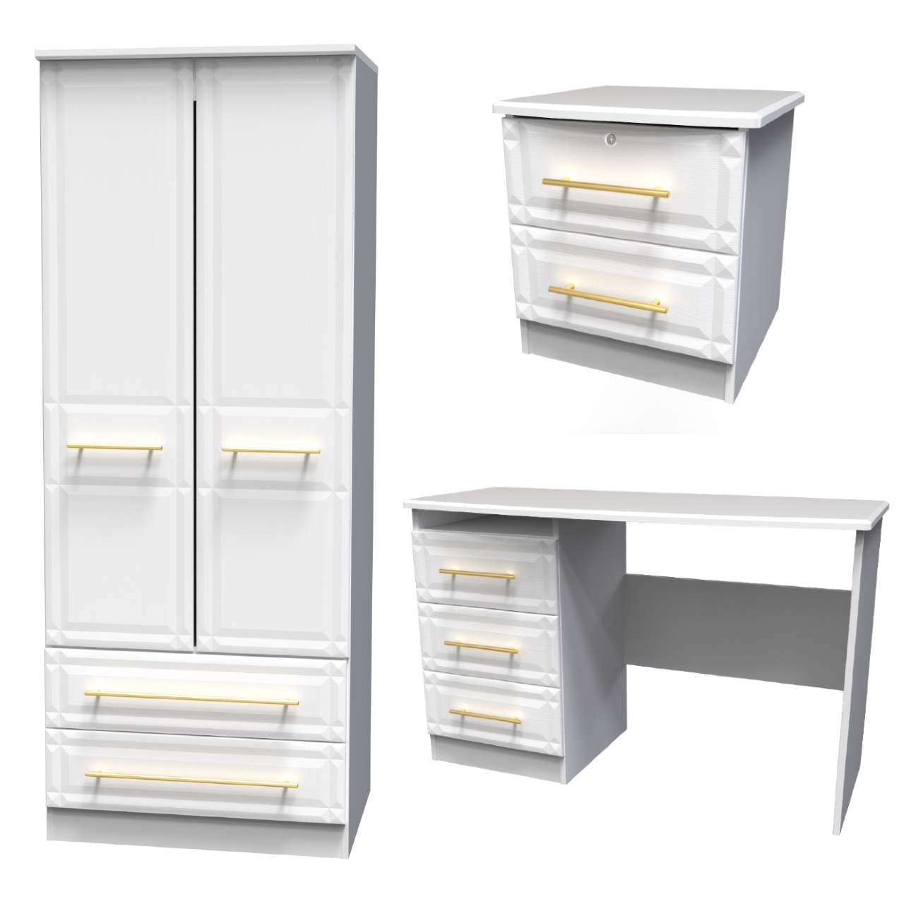 Faye White Ash Bedroom Set 4