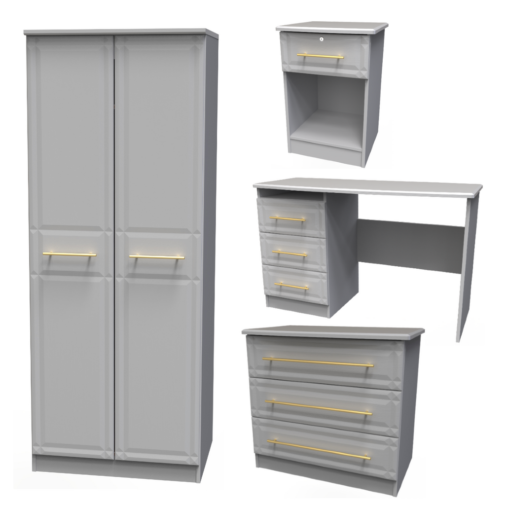 Faye Grey Ash Bedroom Set 5
