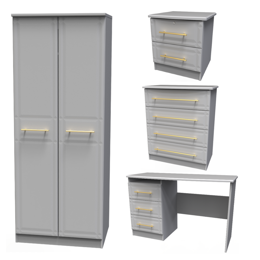 Faye Grey Matt Bedroom Set 6