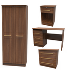Faye Noche Walnut Bedroom Set 5