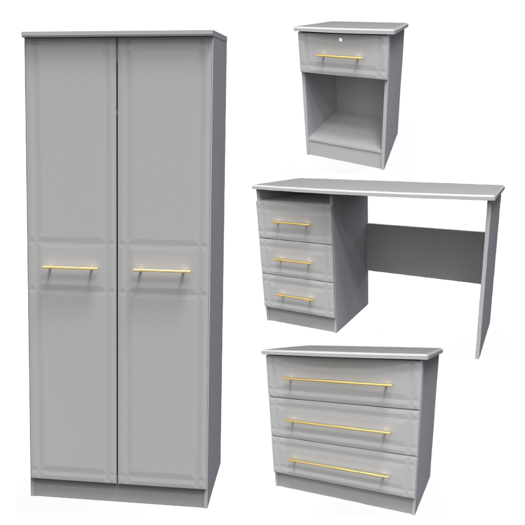 Faye Grey Matt Bedroom Set 5