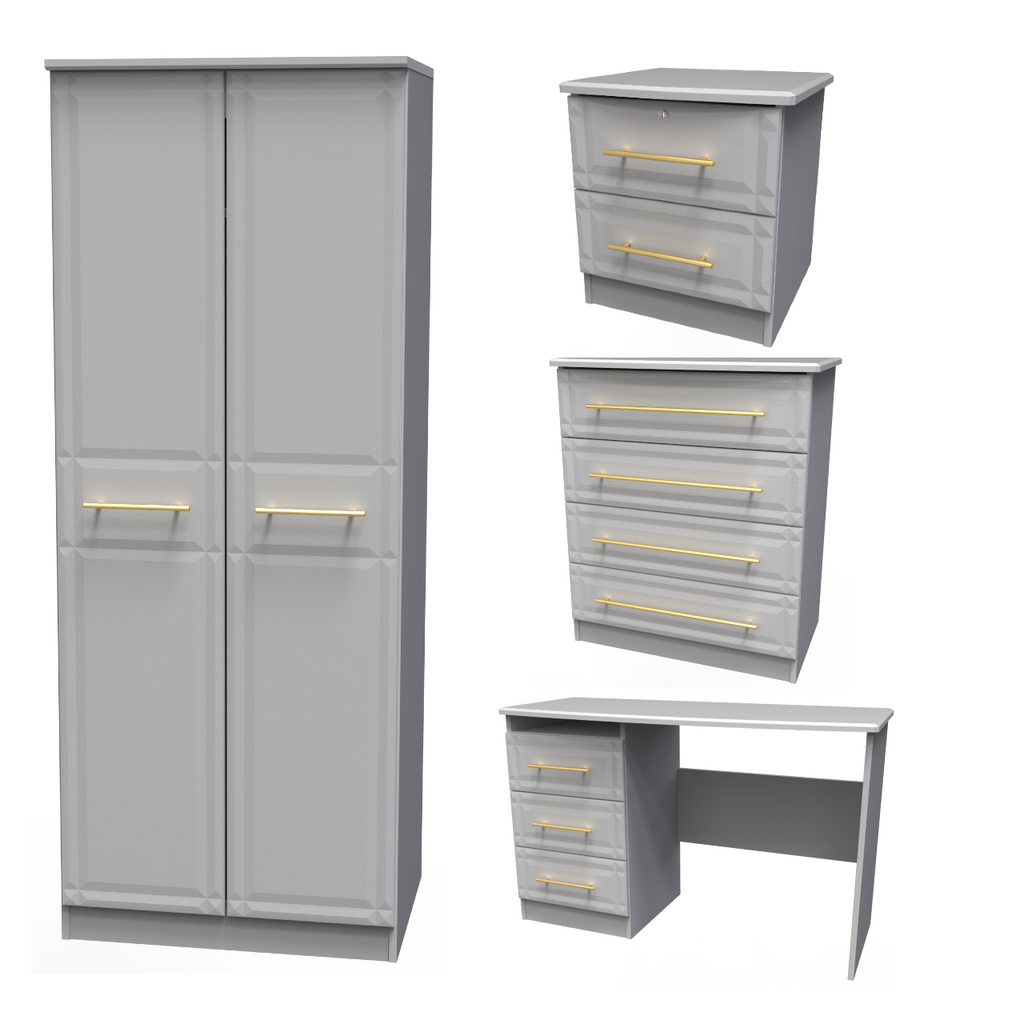 Faye Grey Ash Bedroom Set 6