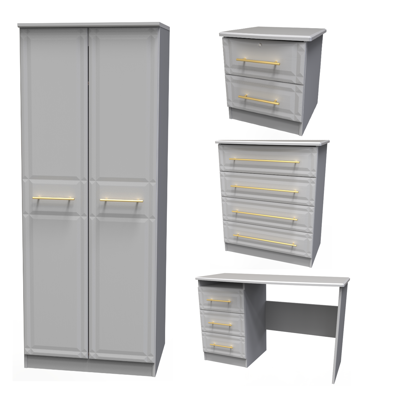 Faye Grey Ash Bedroom Set 6