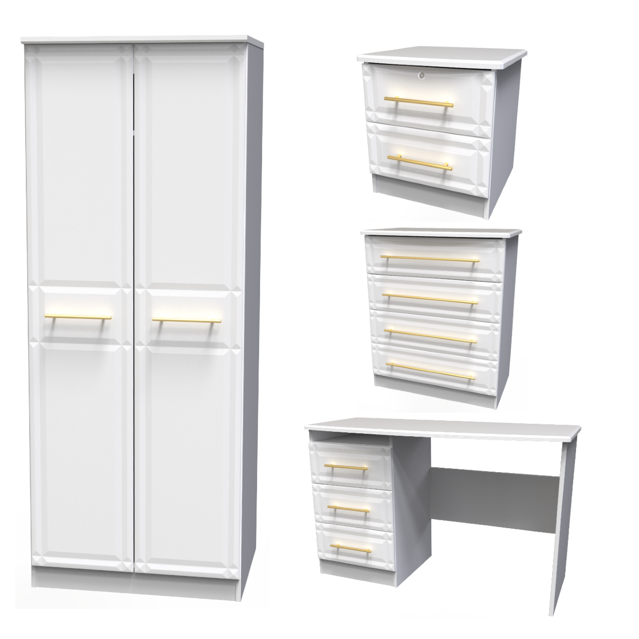 Faye White Ash Bedroom Set 6