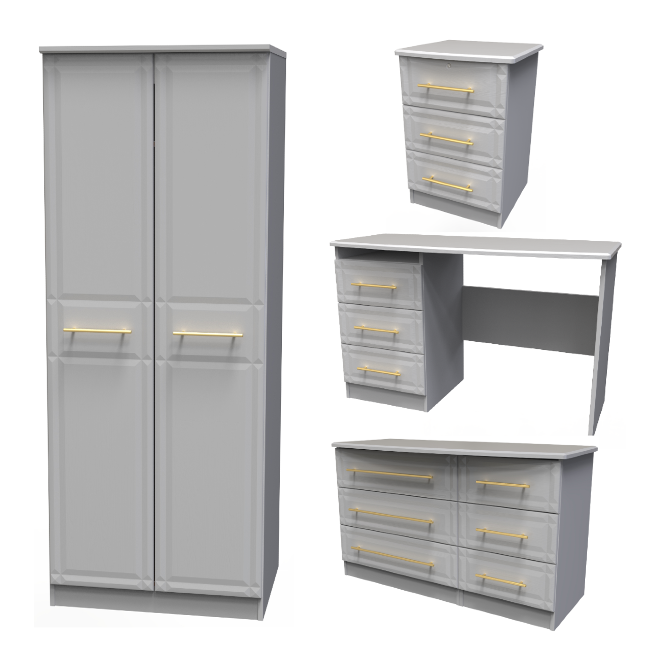 Faye Grey Ash Bedroom Set 7