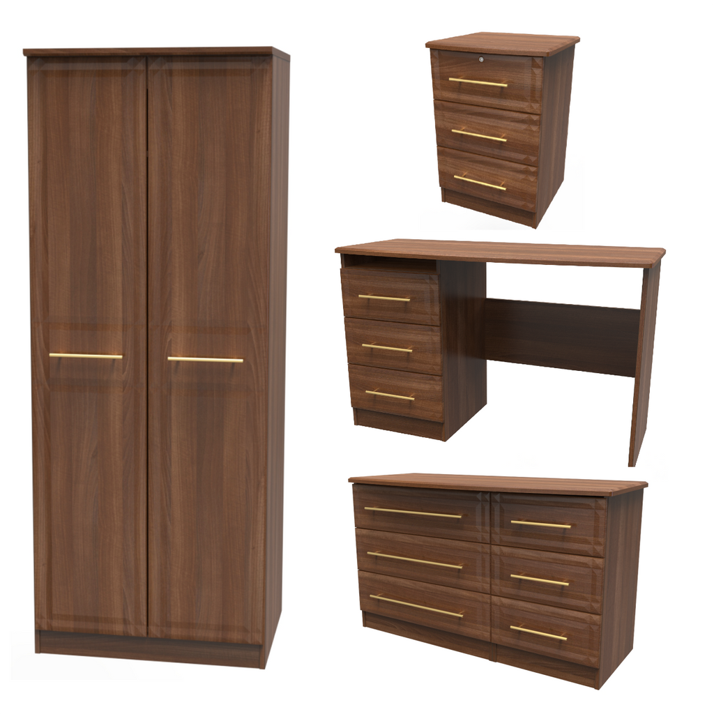 Faye Noche Walnut Bedroom Set 7