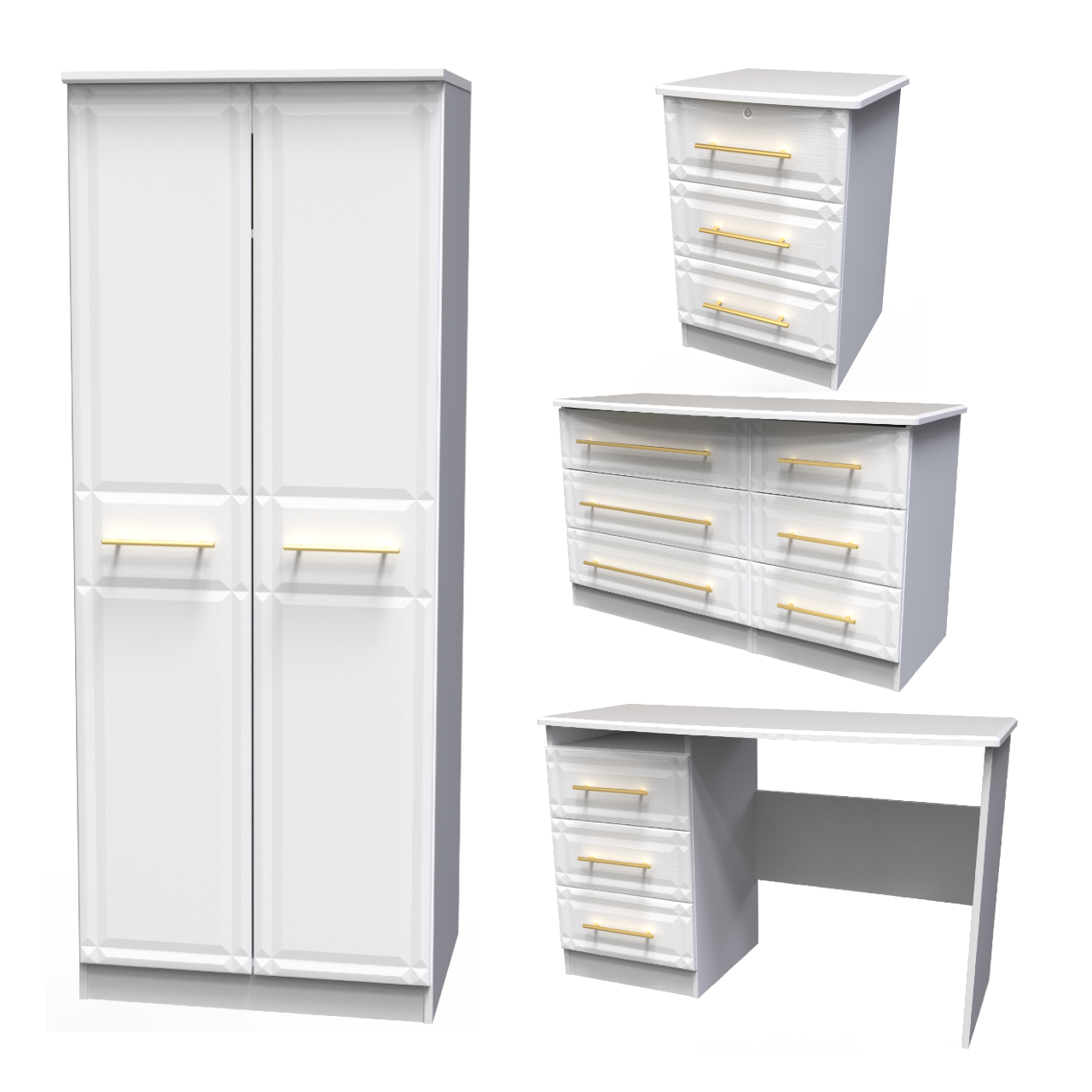 Faye White Ash Bedroom Set 7