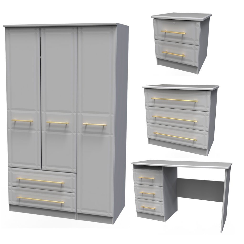 Faye Grey Matt Bedroom Set 8
