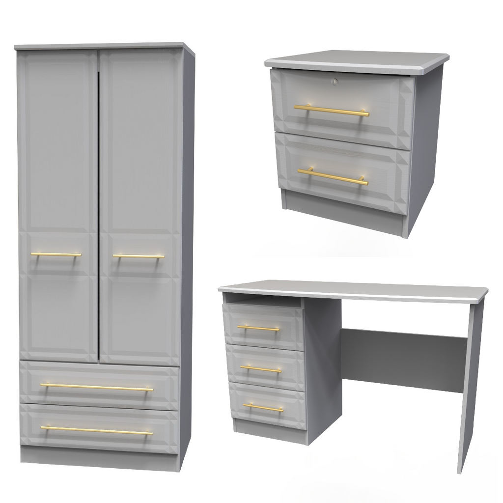 Faye Grey Ash Bedroom Set 4