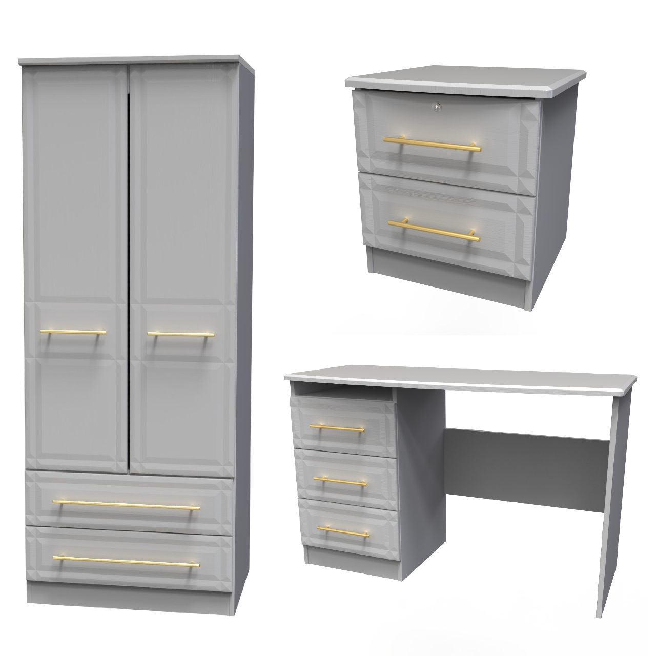 Faye Grey Ash Bedroom Set 4