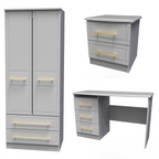 Faye Grey Matt Bedroom Set 4