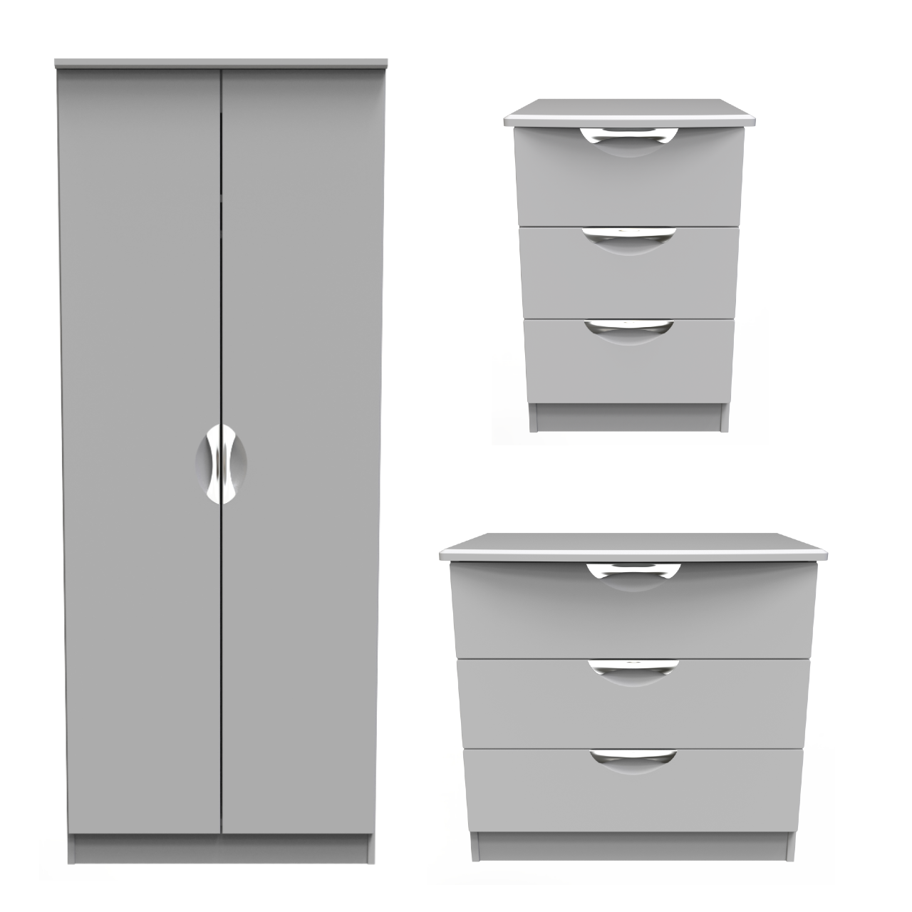 Flora Grey Matt Bedroom Set 1