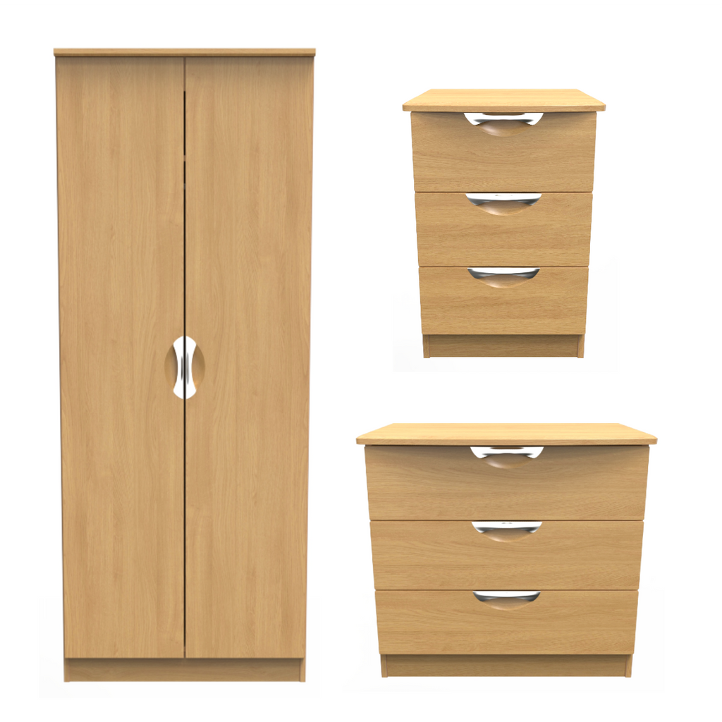 Flora Modern Oak Bedroom Set 1