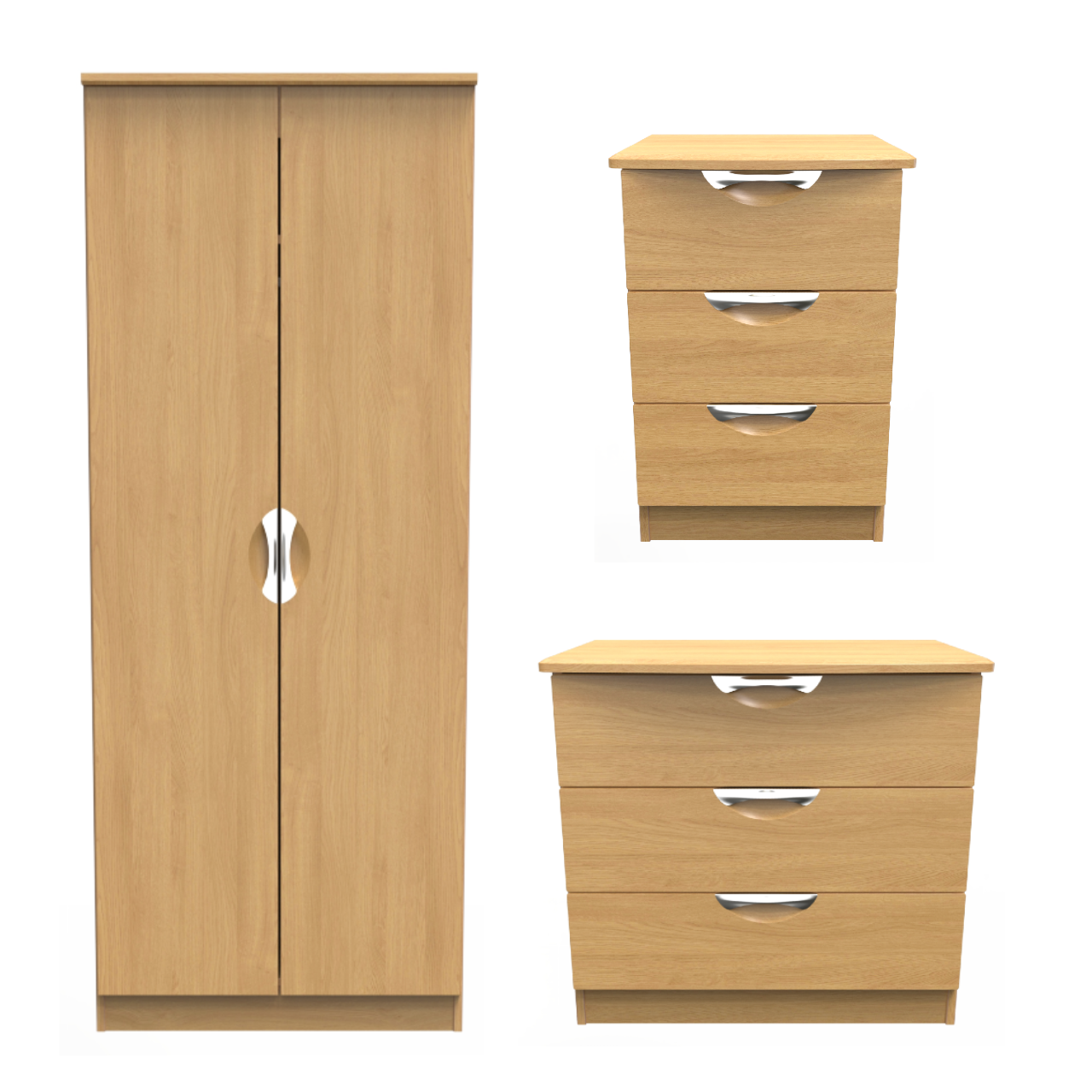 Flora Modern Oak Bedroom Set 1