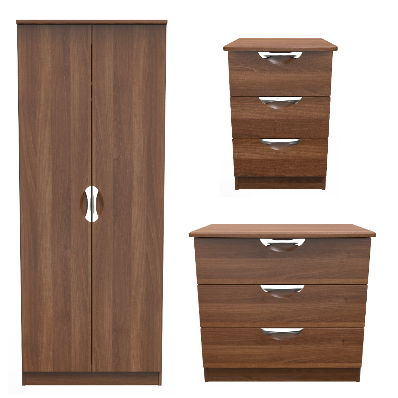 Flora Noche Walnut Bedroom Set 1
