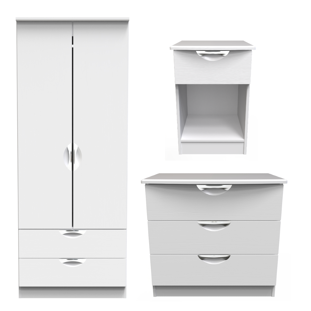 Flora White Ash Bedroom Set 2