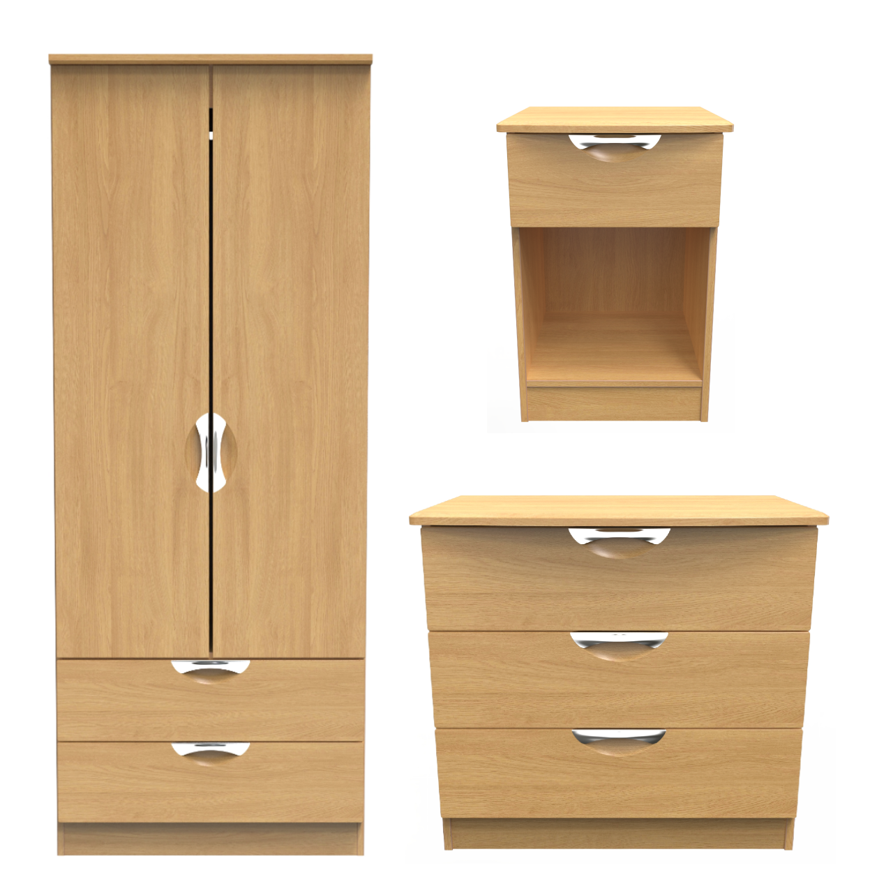 Flora Modern Oak Bedroom Set 2