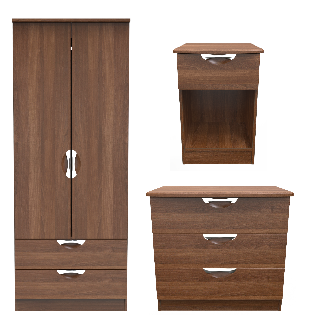 Flora Noche Walnut Bedroom Set 2