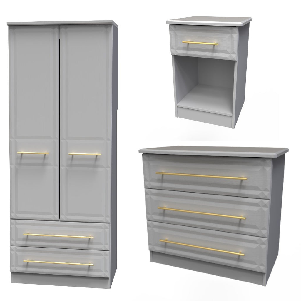 Faye Grey Ash Bedroom Set 2