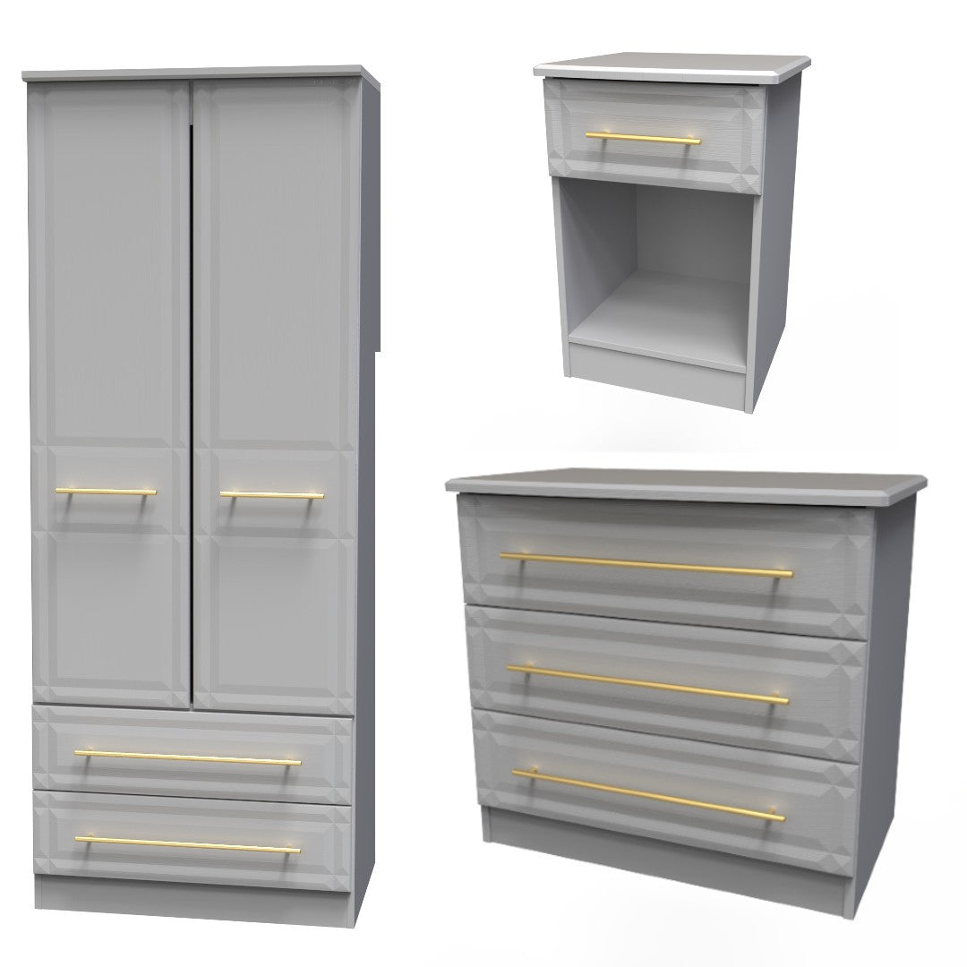 Faye Grey Ash Bedroom Set 2