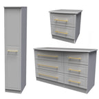 Faye Grey Matt Bedroom Set 3