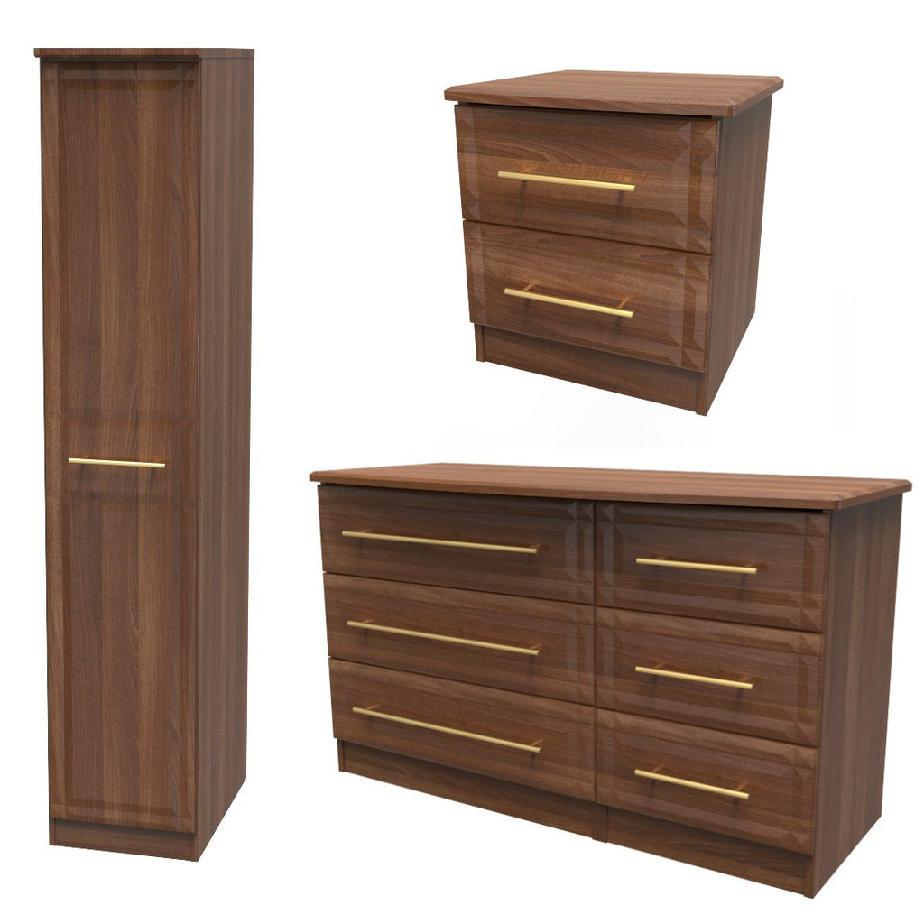 Faye Noche Walnut Bedroom Set 3