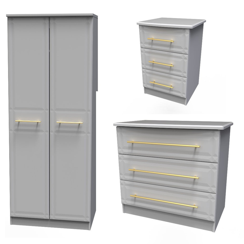 Faye Grey Matt Bedroom Set 1