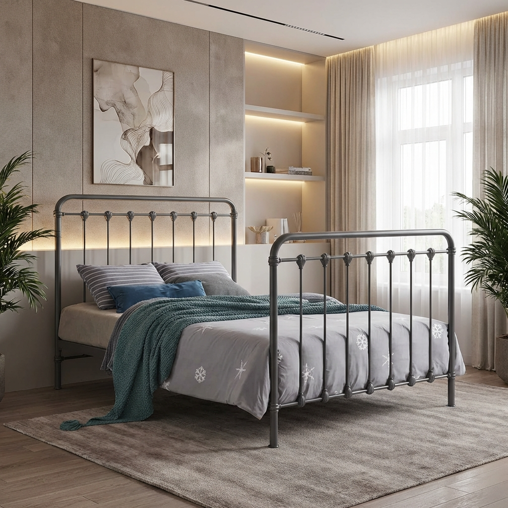 Havana Metal High Foot End Bed Frame