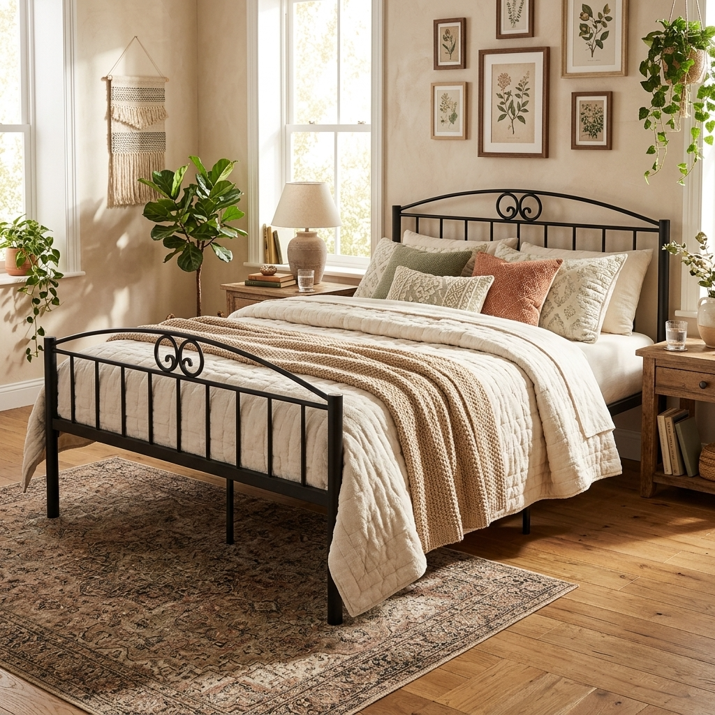 Holly Wrought Iron Bed Frame