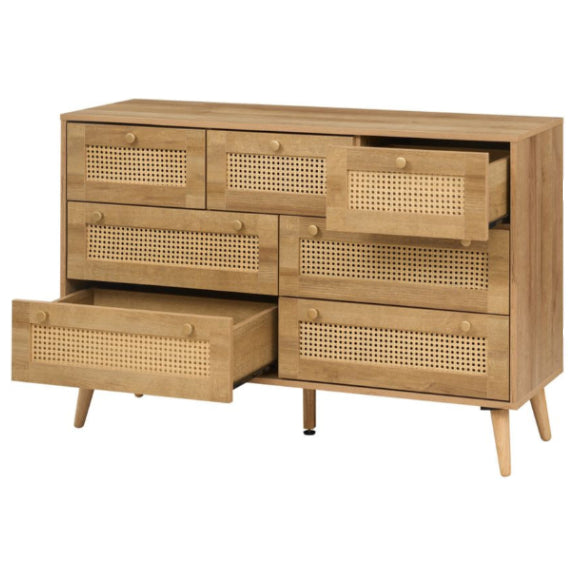 Manila Rattan 7 Drawer Chest of Drawers