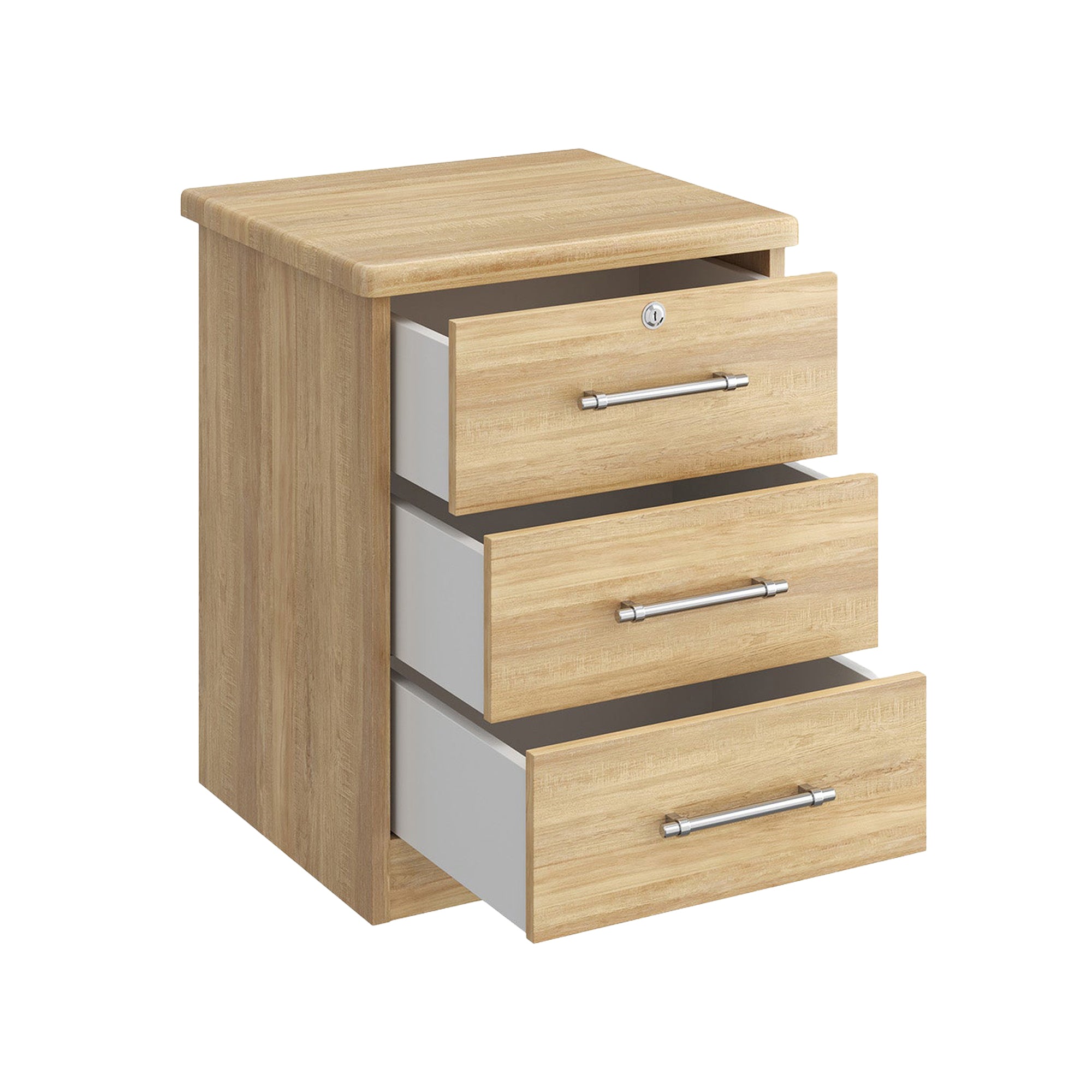 Karwell 3 Drawer Bedside Table