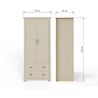 Lancaster 2 Door 2 Drawer Double Wardrobe