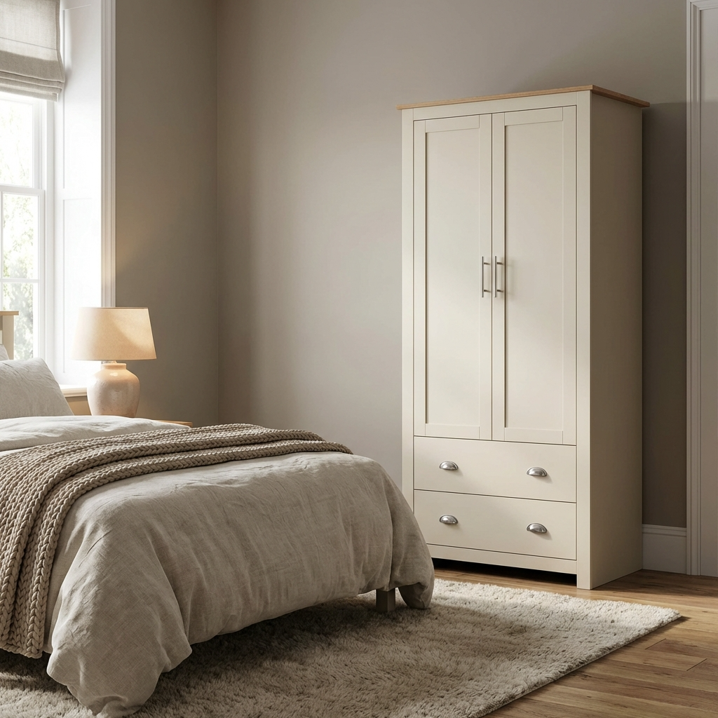 Lancaster 2 Door 2 Drawer Double Wardrobe