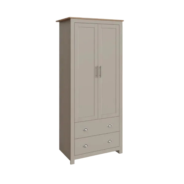 Lancaster 2 Door 2 Drawer Double Wardrobe