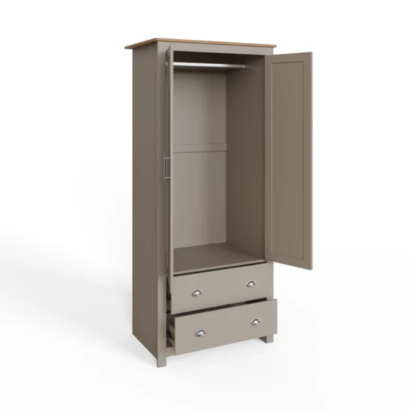 Lancaster 2 Door 2 Drawer Double Wardrobe
