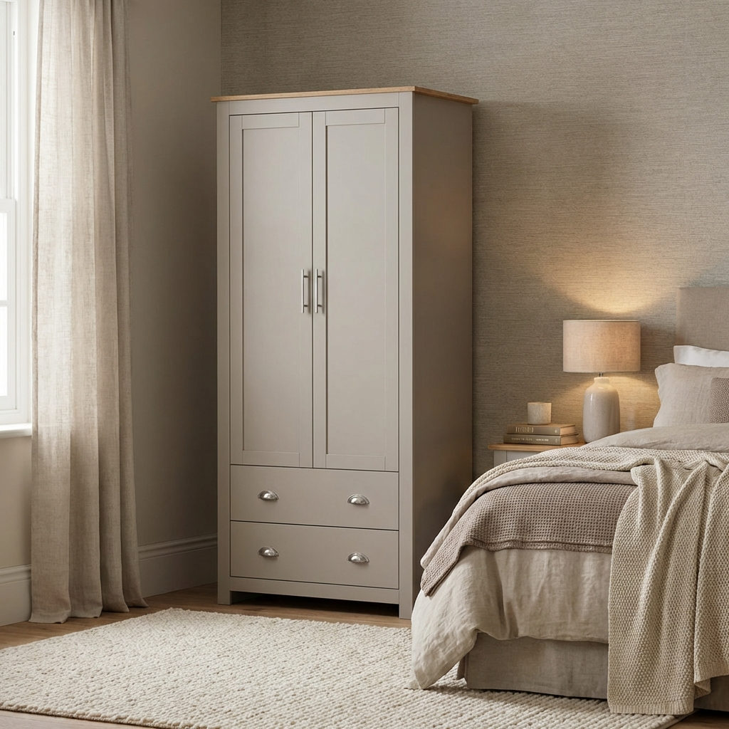 Lancaster 2 Door 2 Drawer Double Wardrobe