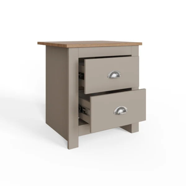 Lancaster 2 Drawer Bedside Table